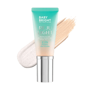 Rejulight Bright & Glow Primer Foundation, 4-in-One, SPF50+ / PA++++, 1.05oz. #21 Light Ivory - Fragile Skin Safe​
