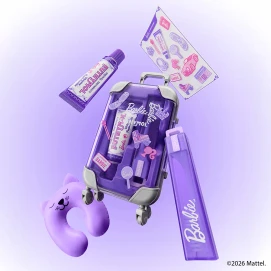 Purple Corrector Toothpaste Barbie Collab Travel Set With DIY Stickers