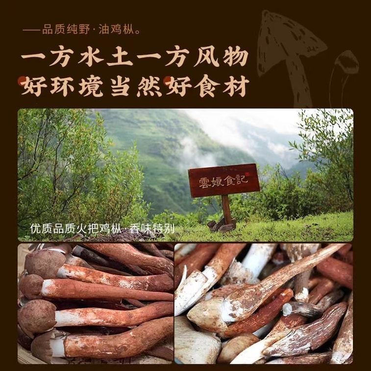【中国直邮】 云娘食记 油鸡枞菌 即食下饭菜 250g/瓶