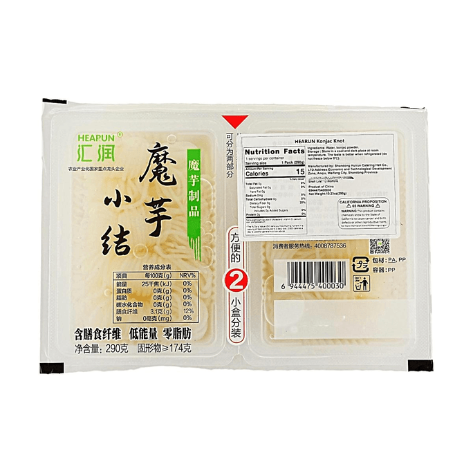 Hot Pot Partner, Konjac Knot, 10.23 oz 【Zero Fat, Low Calorie】【 For Cold Dishes, Hot Pot】