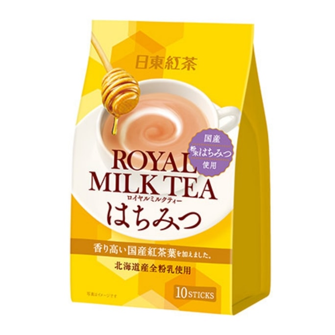 【日本直邮】 日本日东红茶 冲饮奶茶粉 网红下午茶饮 蜂蜜奶茶 8袋装(已换包装)