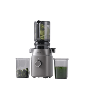 Cold Press Juicer With 4.3inches Large Feed Chute Includes Juice Recipes Easy To Clean Gray