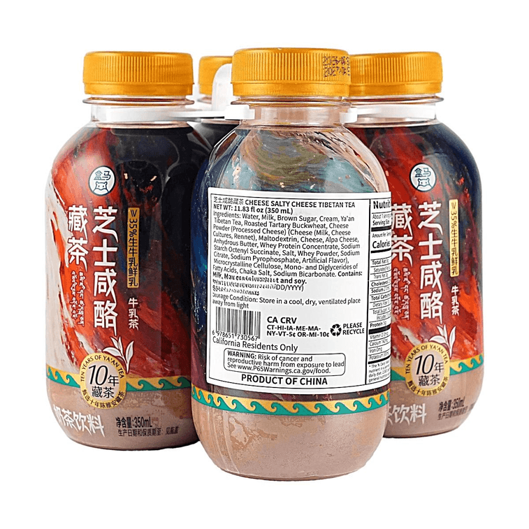 치즈 솔티 치즈 티베탄 티 밀크티 11.83 fl oz*4팩【10년 숙성 티베탄 티】【신선한 우유 35% 이상 함유】 11