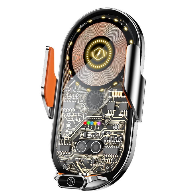 Car Magnetic Wireless Charger Phone Holder 15W Car Navigation Support Bracket Grey