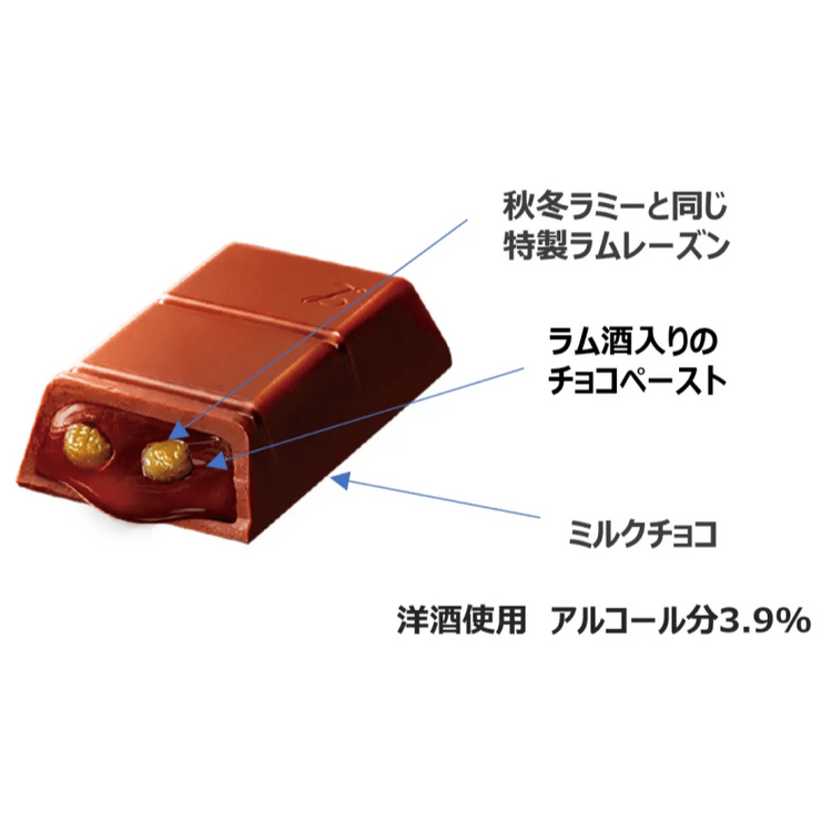 LOTTE Japan Rummy Raisin Chocolate 3pcs - Yami.com