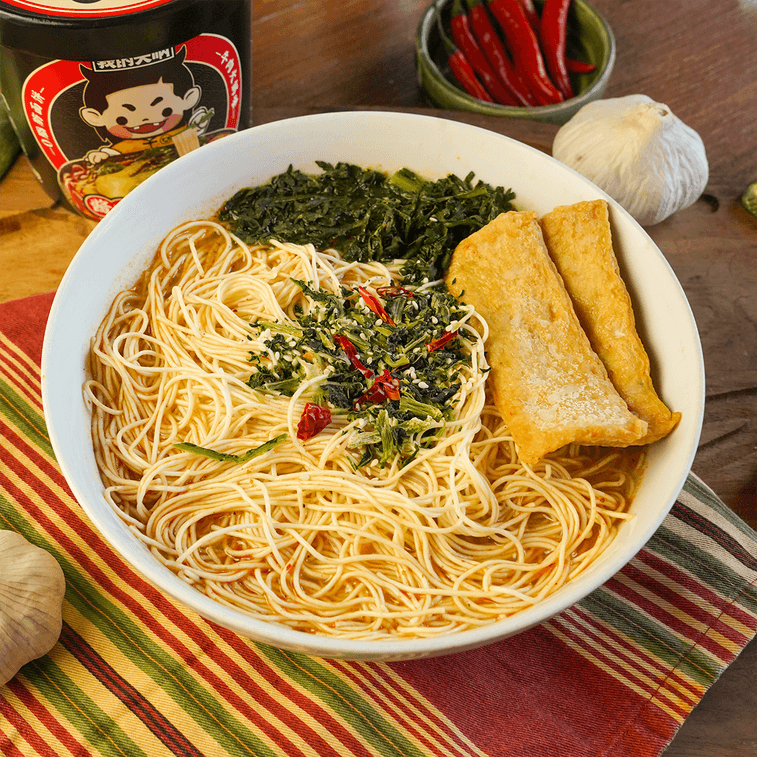 我的天呐 酱香重庆小面 即食杯面 牛肉火锅味 85g【0脂肪面饼】 3