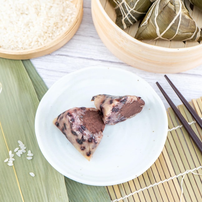 Purple Sticky Rice with Tangerine Peel and Red Bean Paste Zongzi, Jiaxing Zongzi, 6 Pieces, 300g