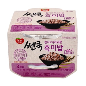 Cooked Black Rice, 7.4 oz*3【Instant Rice】【Microwave Rice】