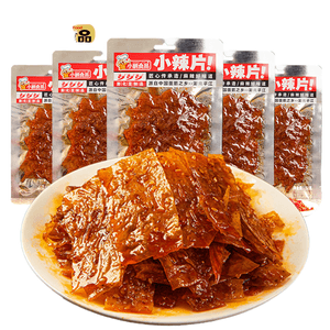 小鹏食品 湖南平江特产超辣小辣片零食手撕老式辣条麻辣过瘾经典零食辣条52g*2袋