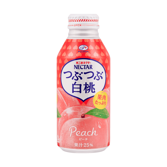 NECTAR Pulpy White Peach Juice - Japanese Fruit Drink, 12.84fl oz