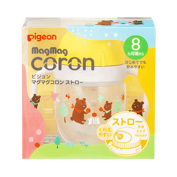 PIGEON Magmag Coron Practical Portable Cute Straw Bottle 1pc