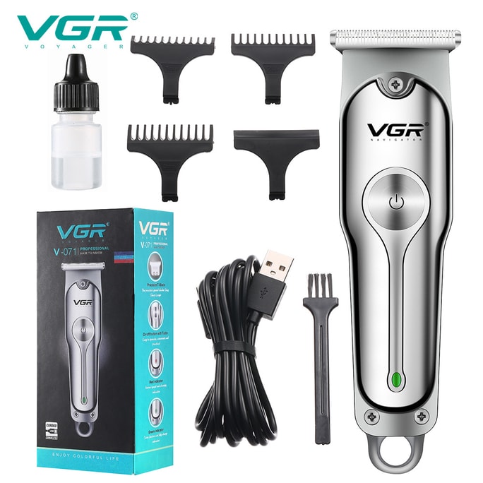 VGR 電動理髮器 多功能頭髮修剪器 電推剪 碳鋼刀頭 靜音馬達 金屬機身 輕鬆上手 春節新年理髮 銀色