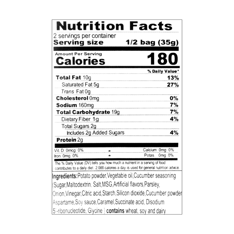 Cucumber Potato Chips, 2.46 oz*5【Value Pack】 10