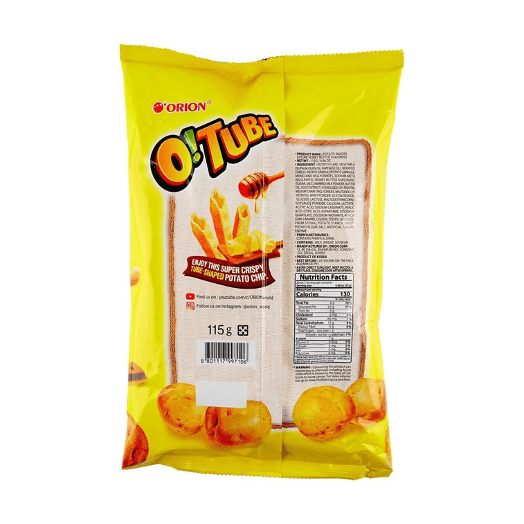 韓國ORION好麗友 O!Tube 薯條 蜂蜜黃油味 115g 6