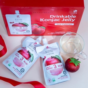 Konjac Jelly, Apple, 5.07 fl.oz.*10pcs -  Sugar-Free Zero Calorie & Low-Fat Satiety Snack