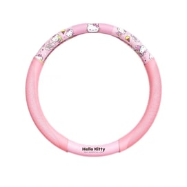 Car Steering Wheel Cover Four Seasons General Anti-Slip Absorbent Fine Mesh Circulation Breathable-Hello Kitty 1Pc