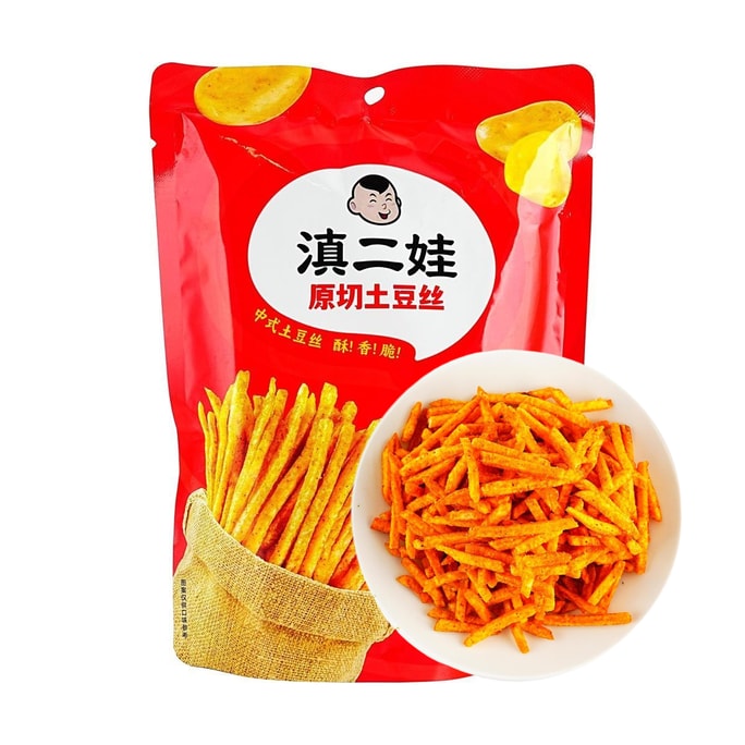 滇二娃 原切土豆丝 薯条 椒香麻辣味 65g【云南特产】