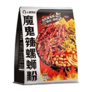 【中国直邮】 人类快乐 魔鬼辣油葱螺蛳粉柳州特产速食夜宵米粉350g*1袋