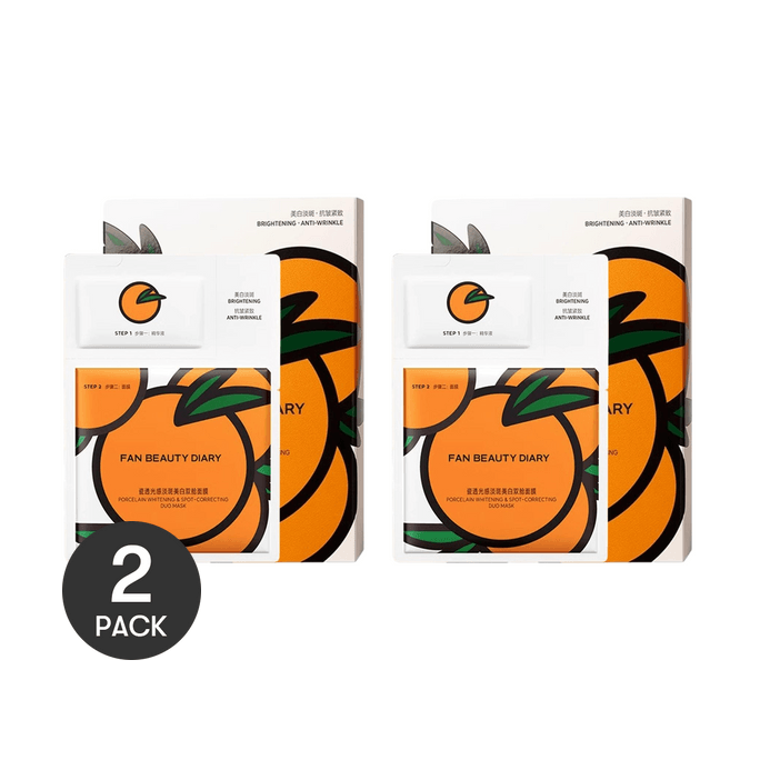 Porcelain Brightening & Spot-Correcting Duo Mask Pack, 5 sheets*2 - Brightening·Anti-Wrinkle【Value Pack】