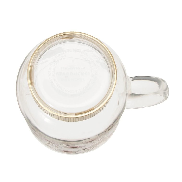 SAKURA2026 Heat-Resistant Glass Mug Golden Pattern 355ml 3