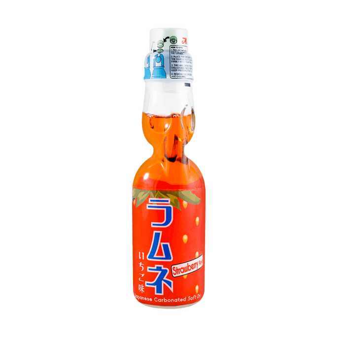 Ramune Soda - Strawberry Flavor, 6.76fl oz