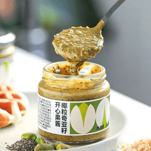 Coconut Flake Chia Seed Pistachio Spread, 4.59 oz 【 For Bread, Ice Cream ,Yogurt and Bakery】