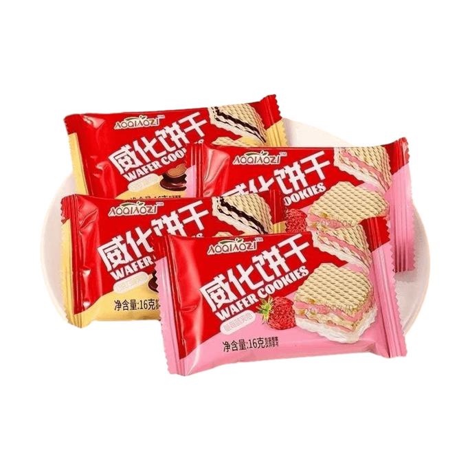 Weihua Biscuit Sandwich Strawberry Flavor 16g*5bag