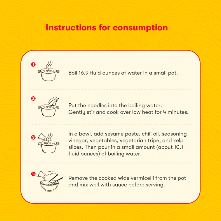 Potato Vermicelli Instant Noodles with Spicy Sesame Sauce, Lanzhou Specialty 8.29 oz 10