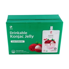 Konjac Jelly, Lychee, 5.07 fl.oz.*10pcs -  Sugar-Free Zero Calorie & Low-Fat Satiety Snack