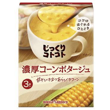 DHL直发【日本直邮】日本POKKA SAPPORO 浓厚北海道玉米奶油浓汤速溶汤 3包入