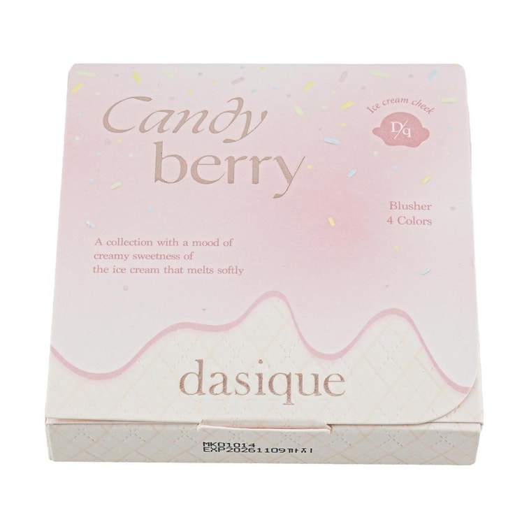韩国DASIQUE代曦可 冰淇淋系列四色腮红 #07 Candy Berry 糖果冰淇淋盘 蜜桃色 10.4g 4