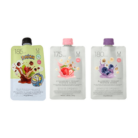 고단백 식사 쉐이크 듀얼 프로틴 저당 #피스타치오 초콜릿 1.58 oz×1 + #딸기 요거트 1.58 oz×1 + #블루베리 요거트 1.58 oz×1【3가지 맛 3팩】