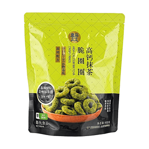 盒马 高钙抹茶脆圈圈 100g【非油炸】【添加8%贵州抹茶粉】