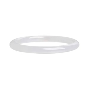 White Chalcedony Bracelet White Lychee Frost Women's Slim Band One Piece 58mm Circumference