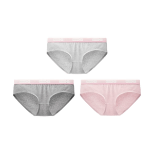 301Standard Women's Mid-Rise Color Block Bikini Underwear, Gradient Purple Waistband B, M, 3-Pack