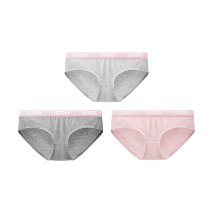 BANANAIN蕉內 銀皮301Standard 女士中腰撞色三角內褲 漸變紫 M 3件裝