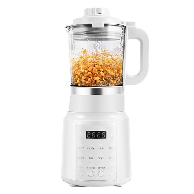 Wall breaking machine soybean milk machine 800ml bubble free bean automatic cleaning low noise white 110V 1 Pack