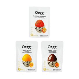 Oegg零蛋 鹌鹑蛋 麻辣虎皮味+五香味+盐焗味 100g*3包【3种口味组合装】