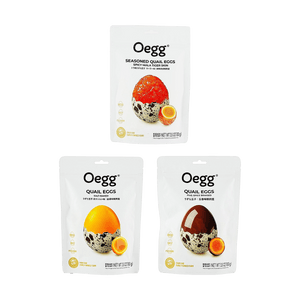 Oegg零蛋 鹌鹑蛋 麻辣虎皮味+五香味+盐焗味 100g*3包【3种口味组合装】