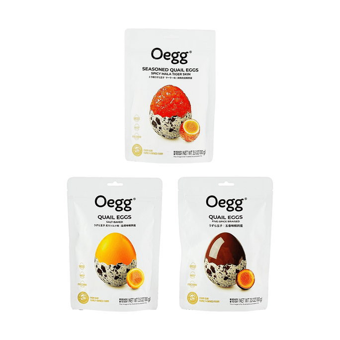 ウズラの卵、麻辣虎皮、スパイシー風味 3.5オンス