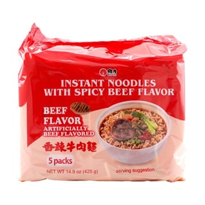 Spicy Beef Flavor Instant Noodle 5pcs 425g