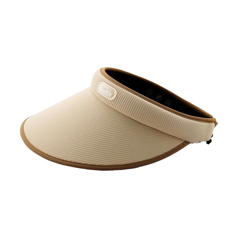 OHSUNNY 暮光系列 女士蛋糕遮陽帽 防曬帽子空頂帽 絲霧咖 5