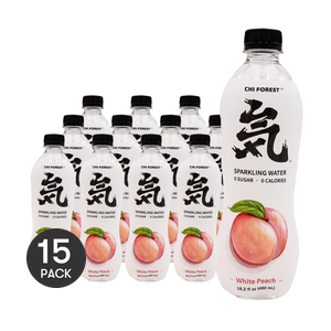 Genki FOREST White Peach Soda Sparkling Water,16.2 fl oz,Packaging May Vary *15【15 Pack】