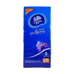 Blue Pocket Tissue,Small and Portable Pack,5 Packs x 3 Ply