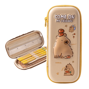 EVA Pencil Case Large Capacity Double Layer Capibara 220*95*50mm