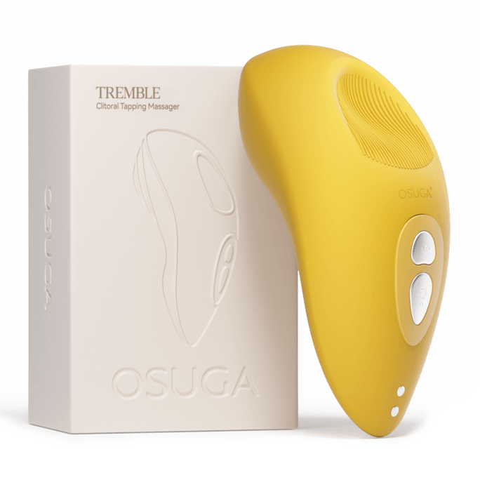 TREMBLE Clitoral & Nipple Tapping Vibrator, Sex Toy for Women, Clitoris & Vulva Stimulator, Waterproof (Yellow)