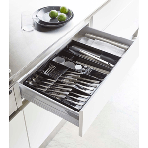 Expandable Cutlery Organizer - Large Black