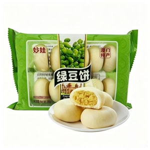 妙娃 绿豆饼 酥皮绿豆糕 粗粮代餐 下午茶糕点 休闲零食188g*1袋