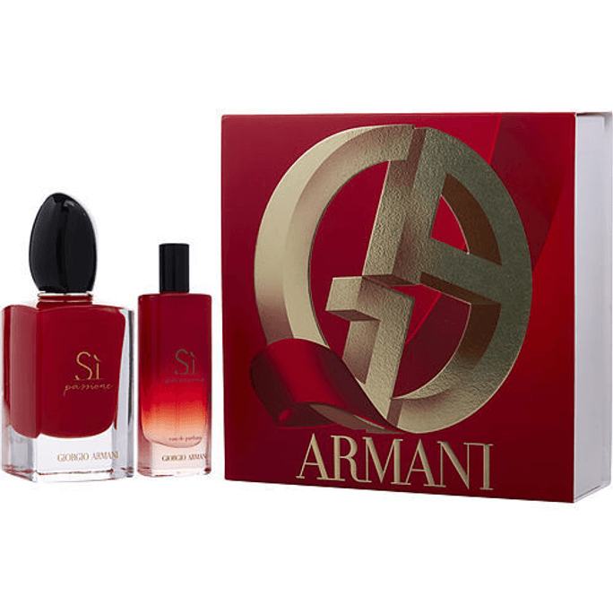 Armani Si Passione Eau De Parfum Spray 1.7 oz & Eau De Parfum Spray 0.50 oz