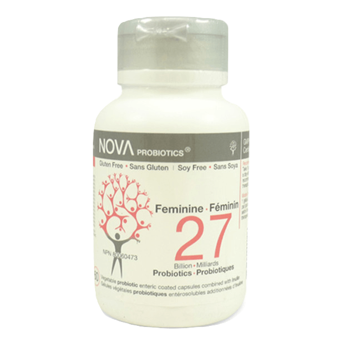 NOVA PROBIOTICS Multi-Strain FEMININE 27 Billion Probiotics per Capsule -60 Vcaps